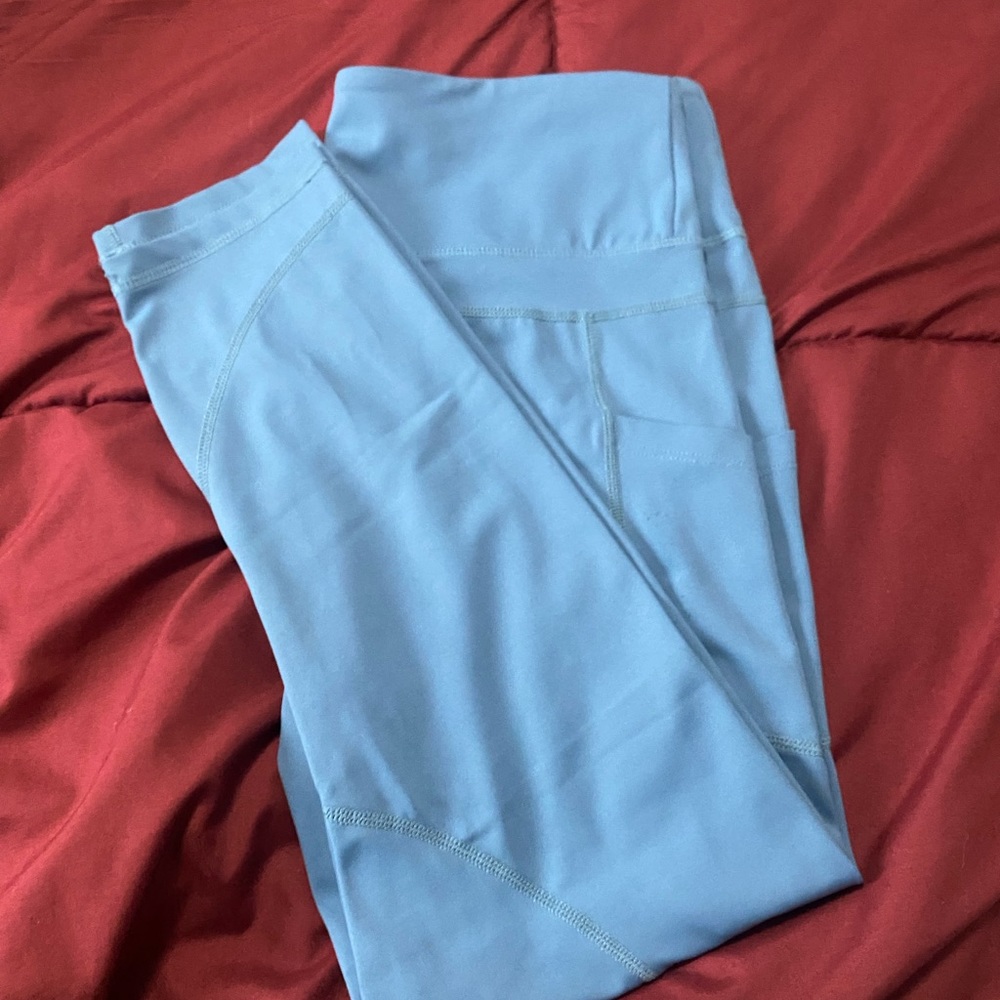 blue leggings